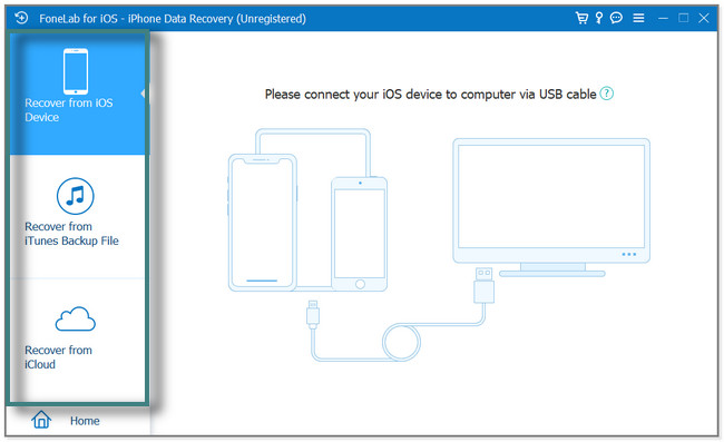 choose the Recover from iOS Device button