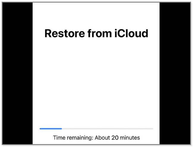 Restore from iCloud screen