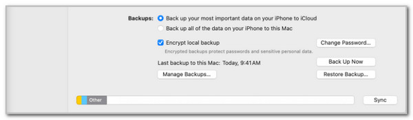 Click Restore Backup Option