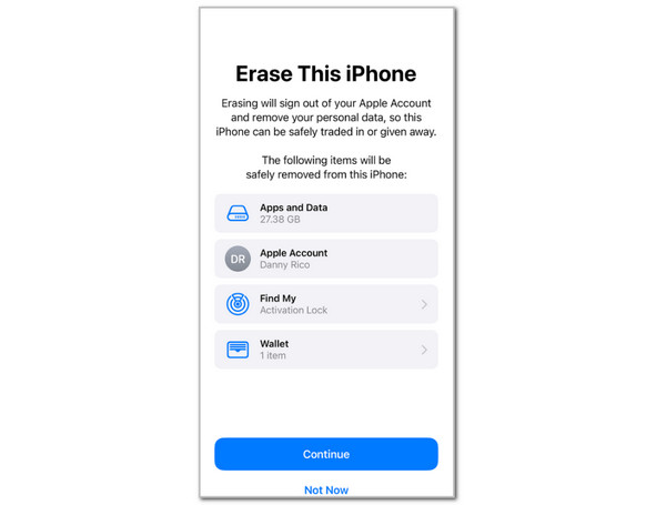 Tap Continue Button