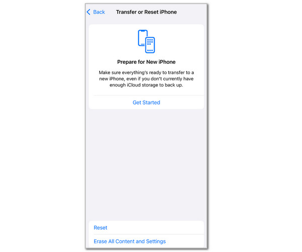 Tap Erase All Content And Settings Button