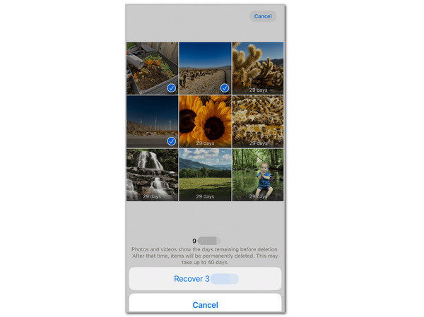 Tap Recover Button