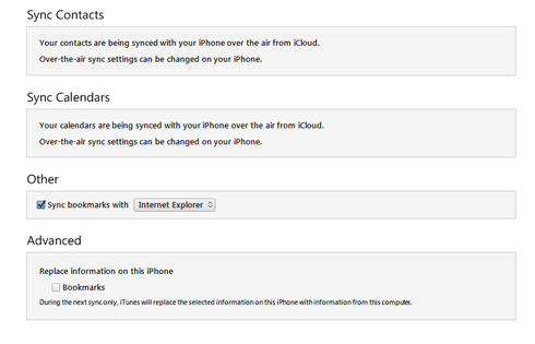 Sync bookmarks with