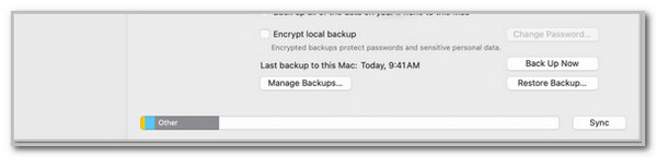Click Restore Backup Button