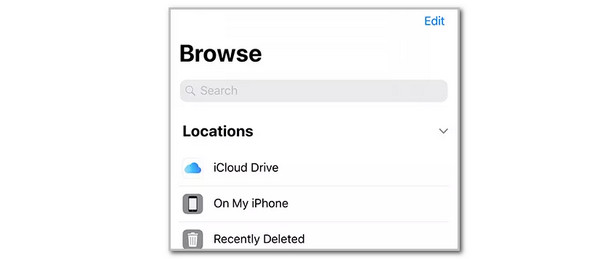 Tap Recently Deleted Button