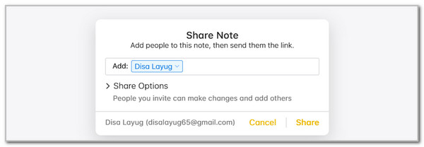 Choose Share Button