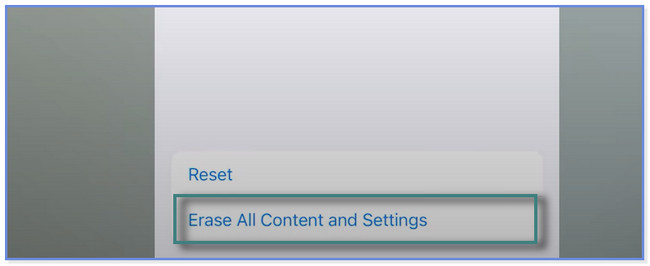 tap the Erase All Content and Settings button