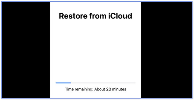 l'écran Restaurer depuis iCloud