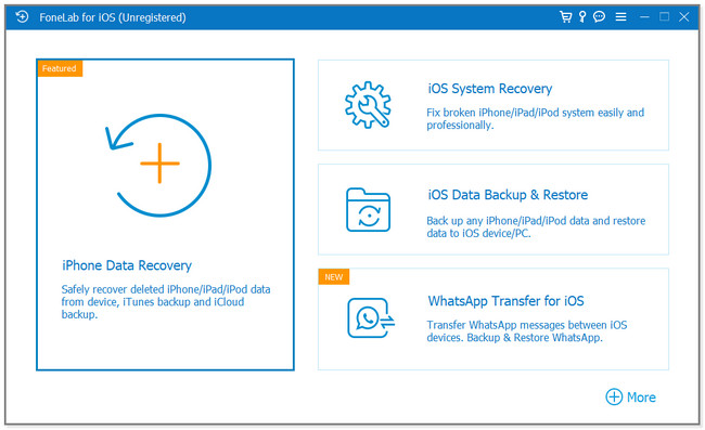 scegli il pulsante iPhone Data Recovery