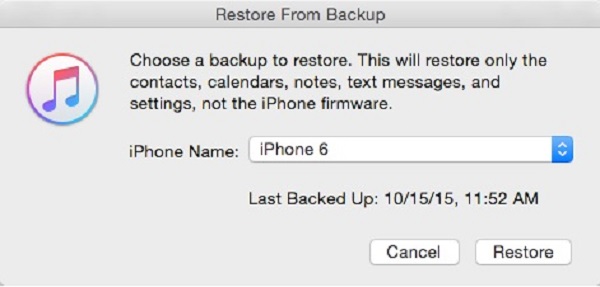 Herstel iPhone-contacten vanuit back-up vanuit iTunes