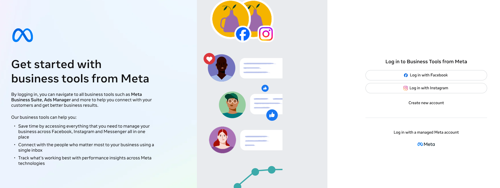 business facebook interface