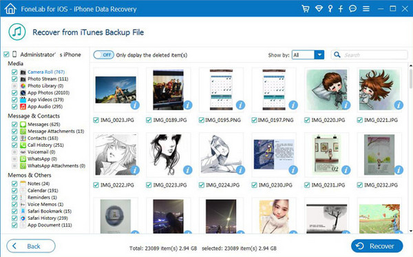 Click Recover Button