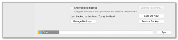 Click Restore Backup Button