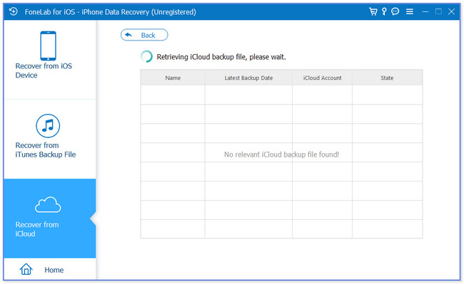 choose backup to restore