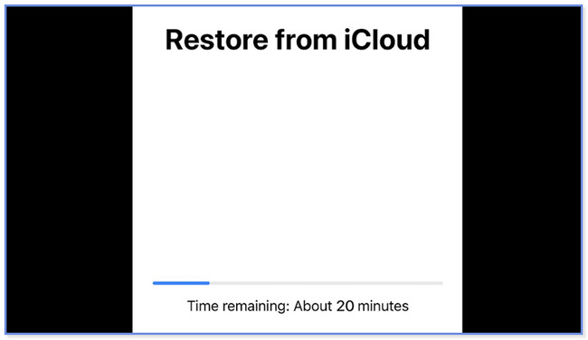 restore from icloud interface