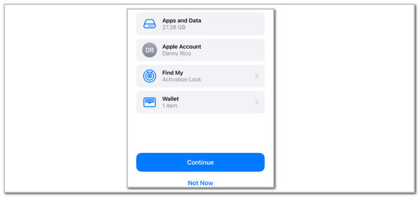 Tap Continue Button