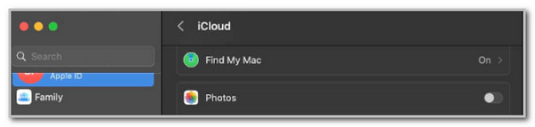 Toggle on Photos
