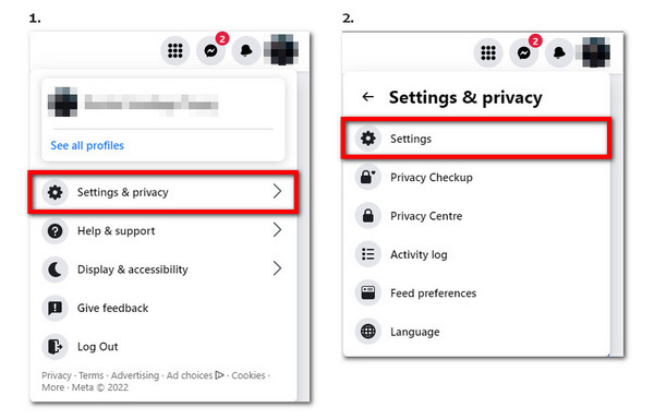click Settings & Privacy