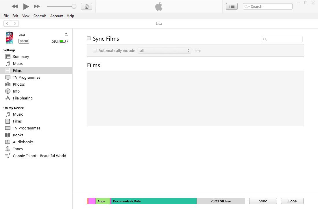 sincronizar datos de iphone