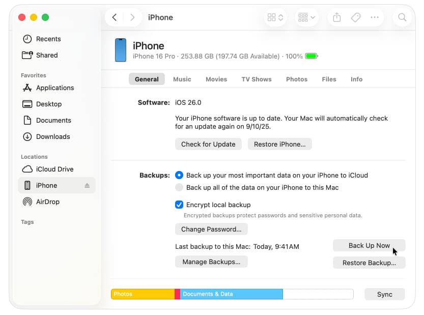 Restore Backup