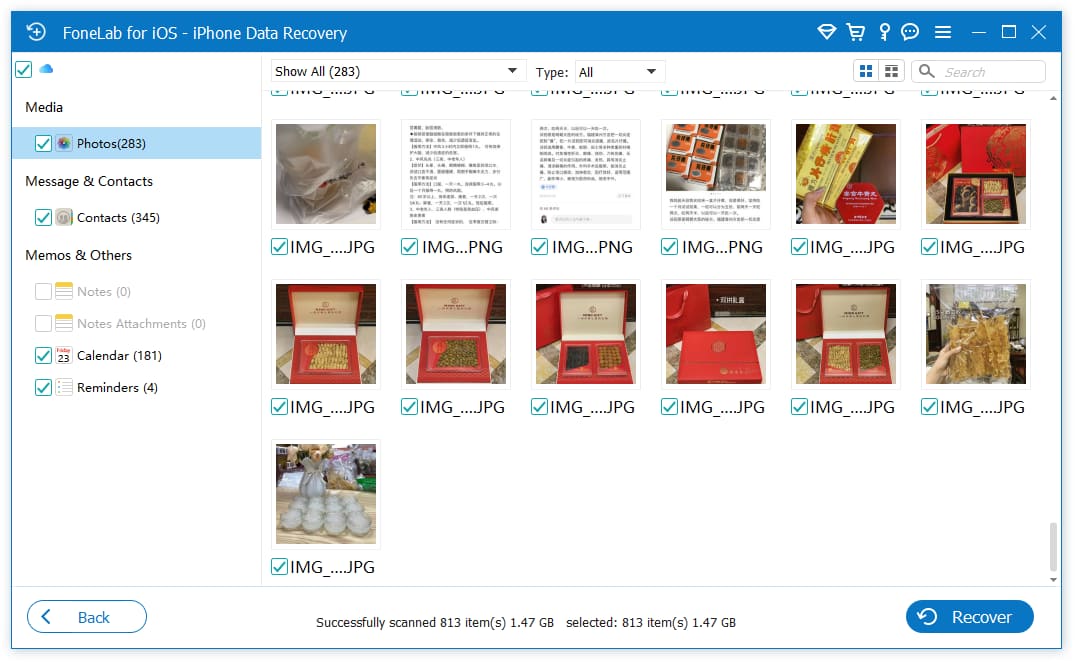 extract iCloud backup data with FoneLab for iOS