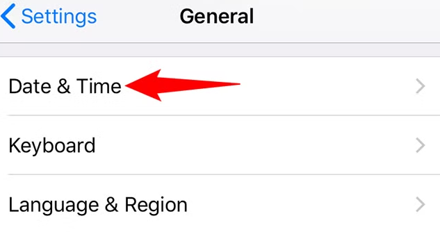 iphone date and time settings