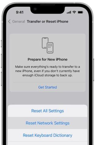 reset network settings