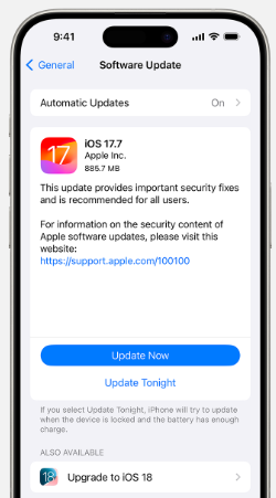 software update available