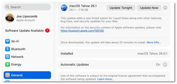 Click Update Now Button