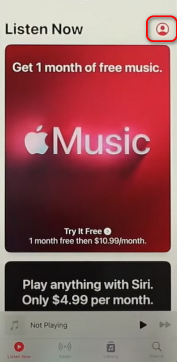 log in apple music account