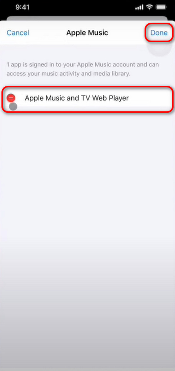 log out apple music account