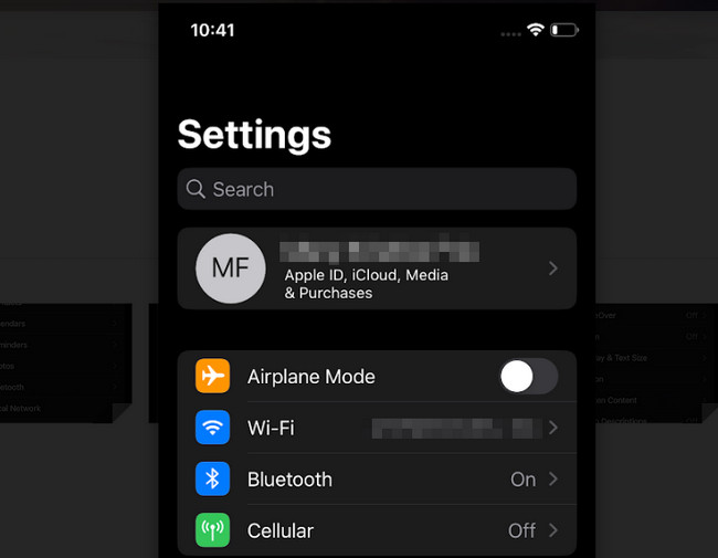 Look for the Settings of your iPhone