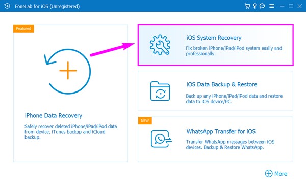 click the iOS System Recovery feature