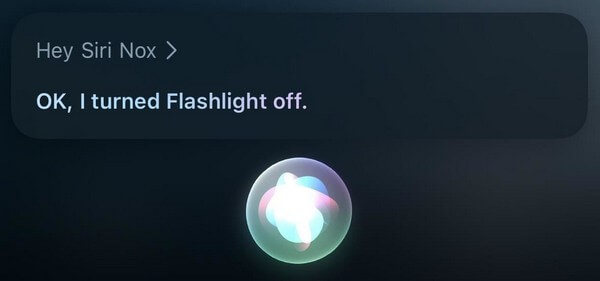 siri zet zaklamp uit