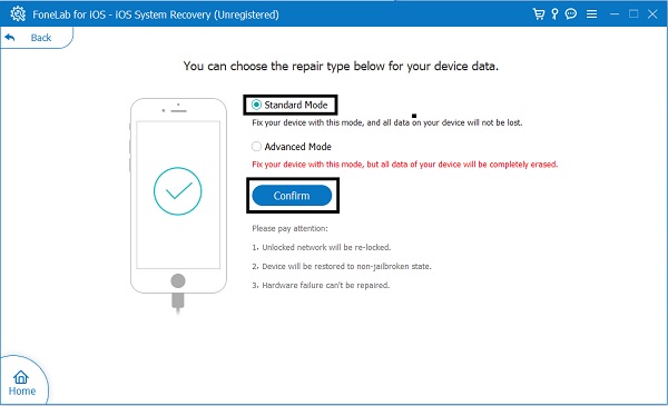confirm restore