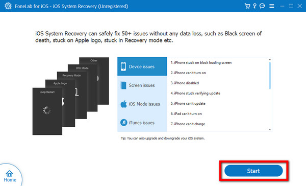 Klicka på iOS System Recovery