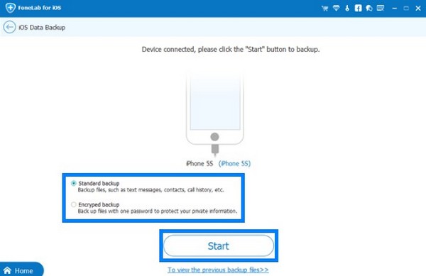 Il backup standard consiste nel backup dei file multimediali