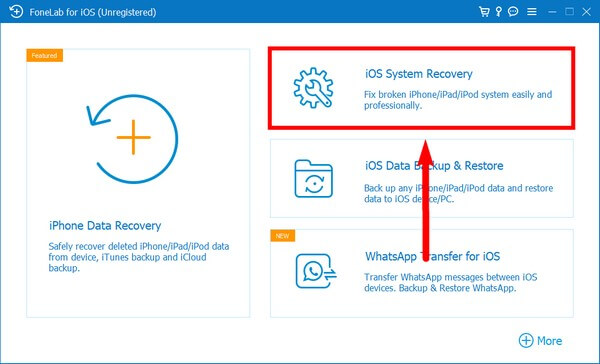 sélectionnez la récupération du système iOS