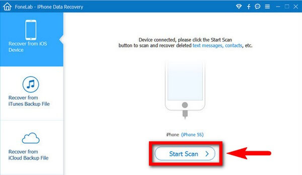 click the Start Scan tab