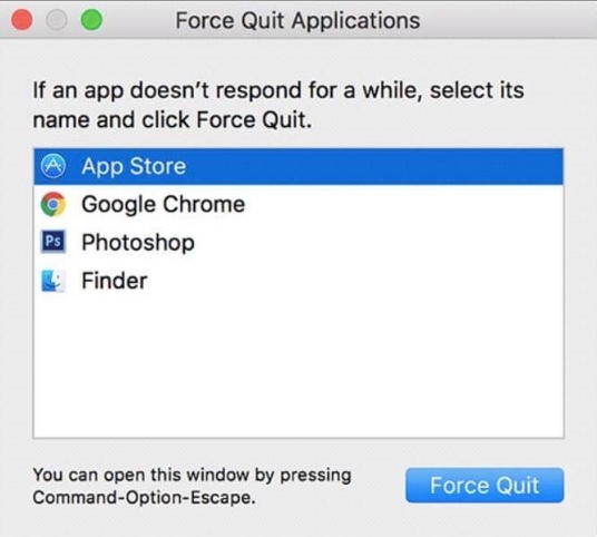 force quit app store