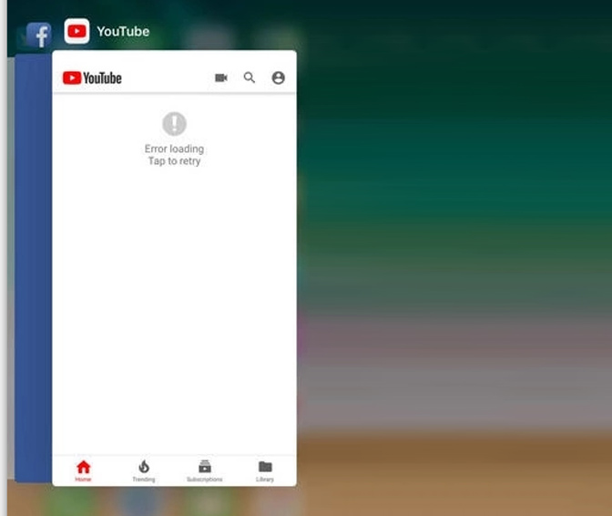 iPadでYouTubeアプリを強制終了