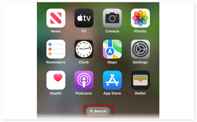 iPhoneの検索アイコン