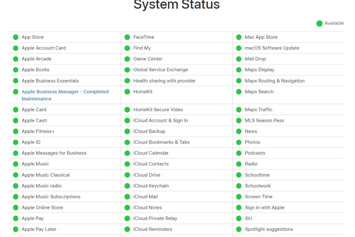 check system status