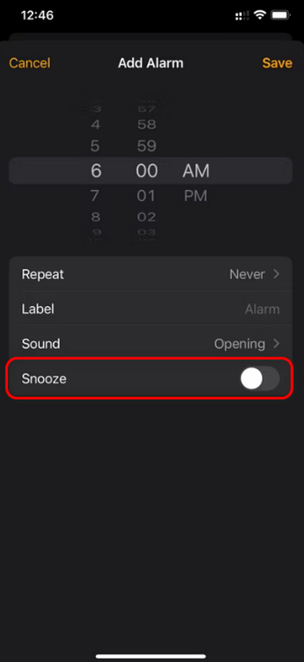 snooze alarm