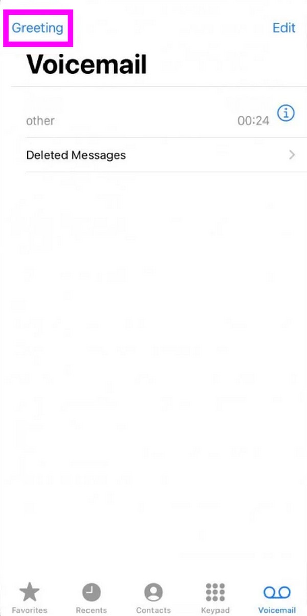 change voicemail greeting