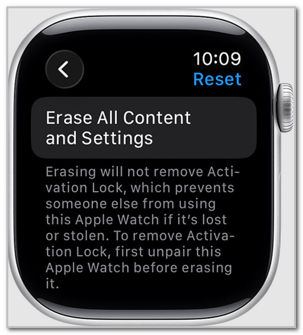 Tap Erase All Content And Settings Button