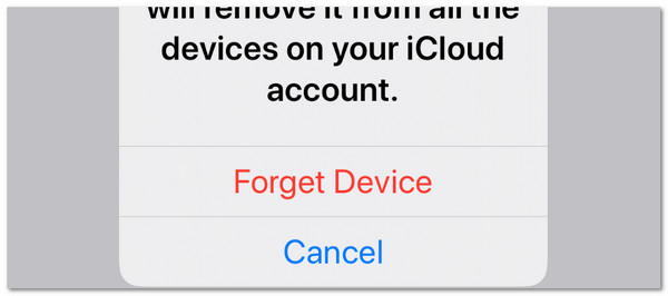 Tap Forget Device Button