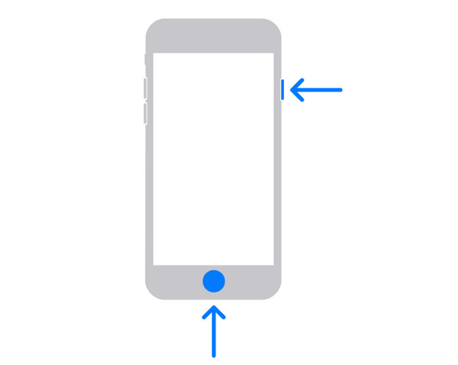 Press and hold the Home and Top buttons