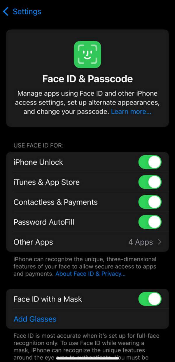 Use Face ID or Touch ID