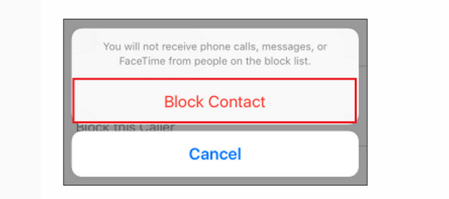 Tap the Block This Caller button